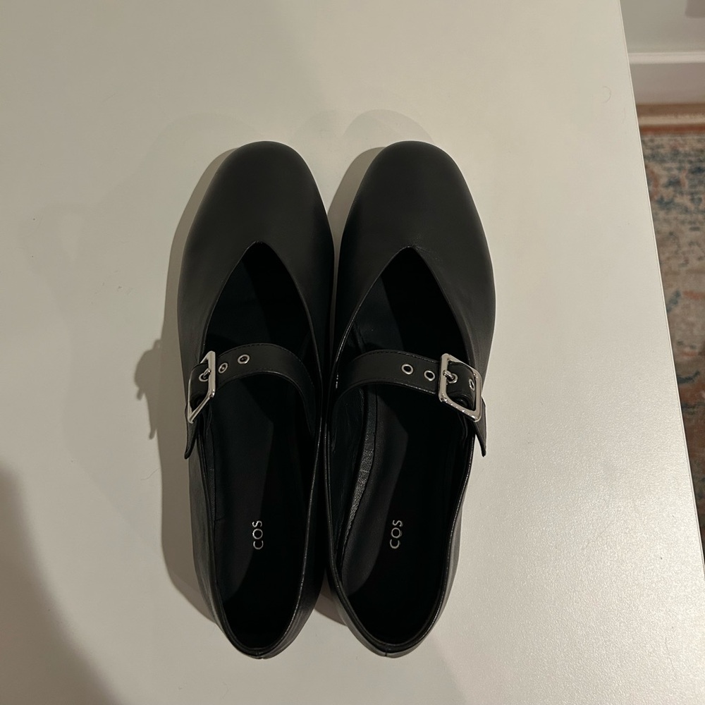 COS Women's Black Mary Jane Ballet Flats with Buckle - Picture 5 of 7